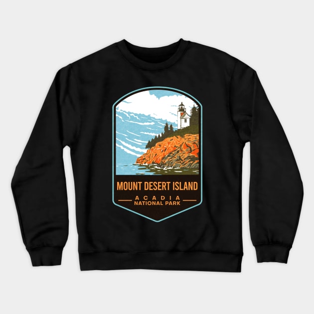 Mount Desert Island Acadia National Park Crewneck Sweatshirt by JordanHolmes